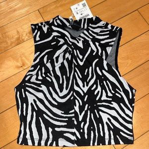 BRAND NEW Zara Zebra Print Tank